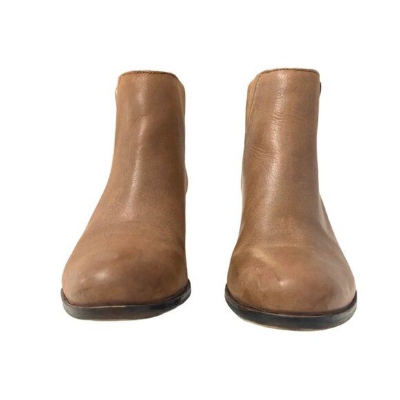 Lucky Brand Leather Benissa Booties Ankle Boots Dark Saddle Tan/Brown Size 6.5 - Picture 9 of 14